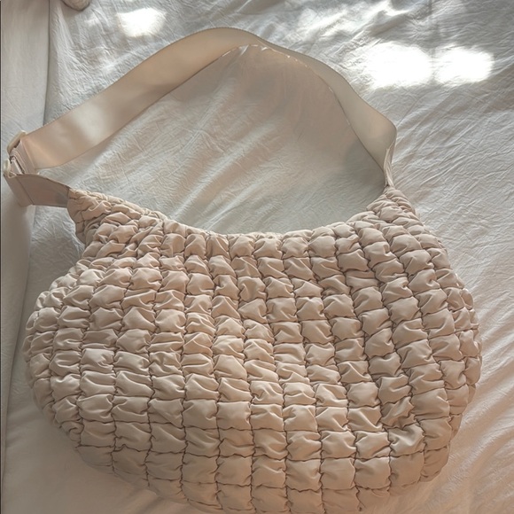 a new day Handbags - Target A New Day Cream Quilted Shoulder Bag